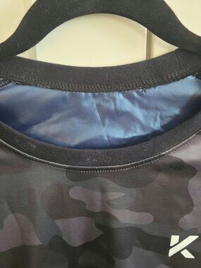Kewlioo Men's Heat Trapping Sauna T Shirt Size L Gray Camo Sweat Compression
